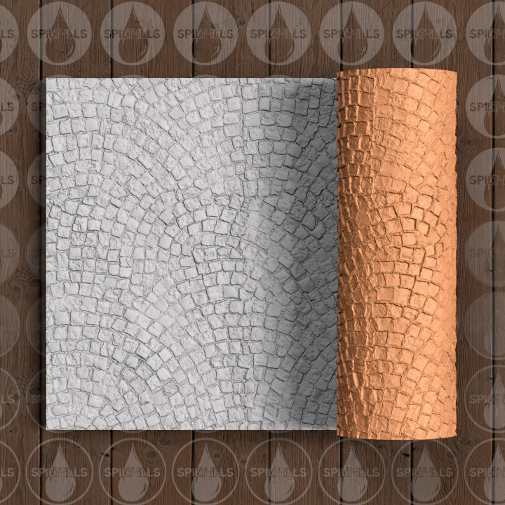 Cobblestone Pattern - Thin Texture Roller (Low Resin Cost) - 4.5 Inches Tall image