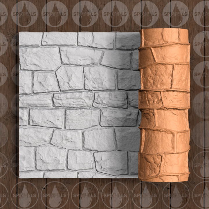Stone Wall 1 - Thin Texture Roller (Low Resin Cost) - 4.5 Inches Tall image