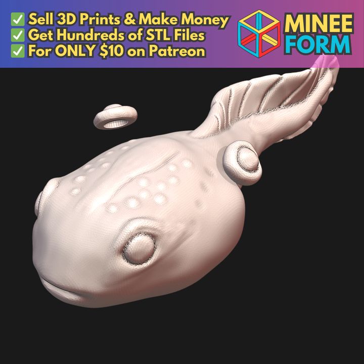 Michael Levin Tadpole Growing Extra Eye with Bioelectricity Educational Model using 8mm x 2mm Magnets MineeForm FDM 3D Print STL File