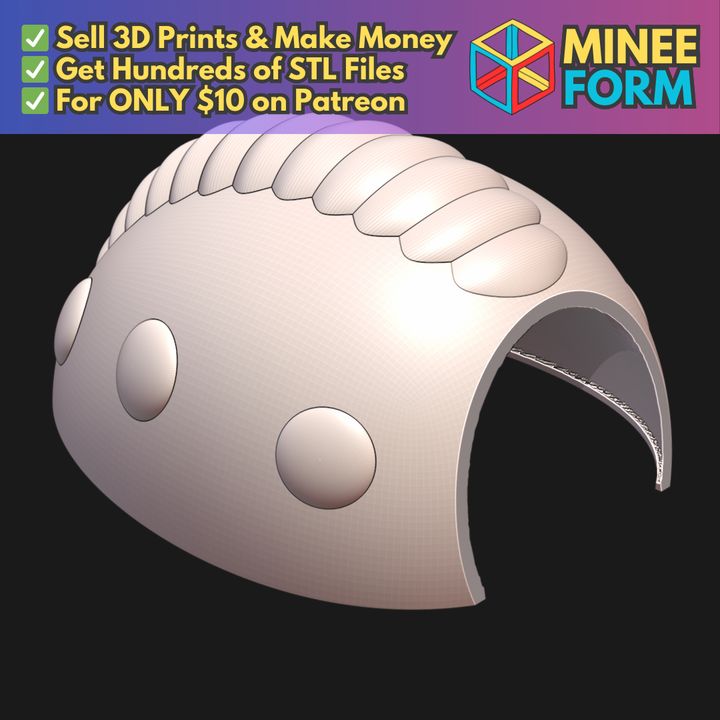 Nausicaa Valley of the Wind Ohmu Alien Insect Shell Reptile Pet Hide MineeForm FDM 3D Print STL File