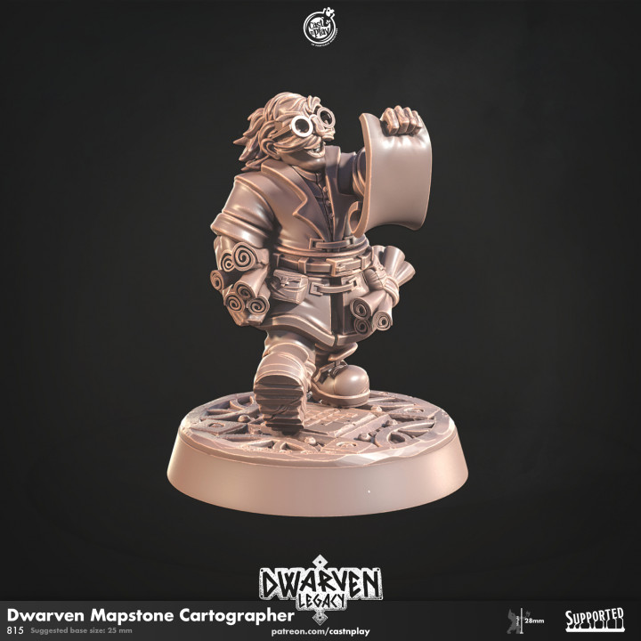 Dwarven Mapstone Cartographer (Pre-Supported) image