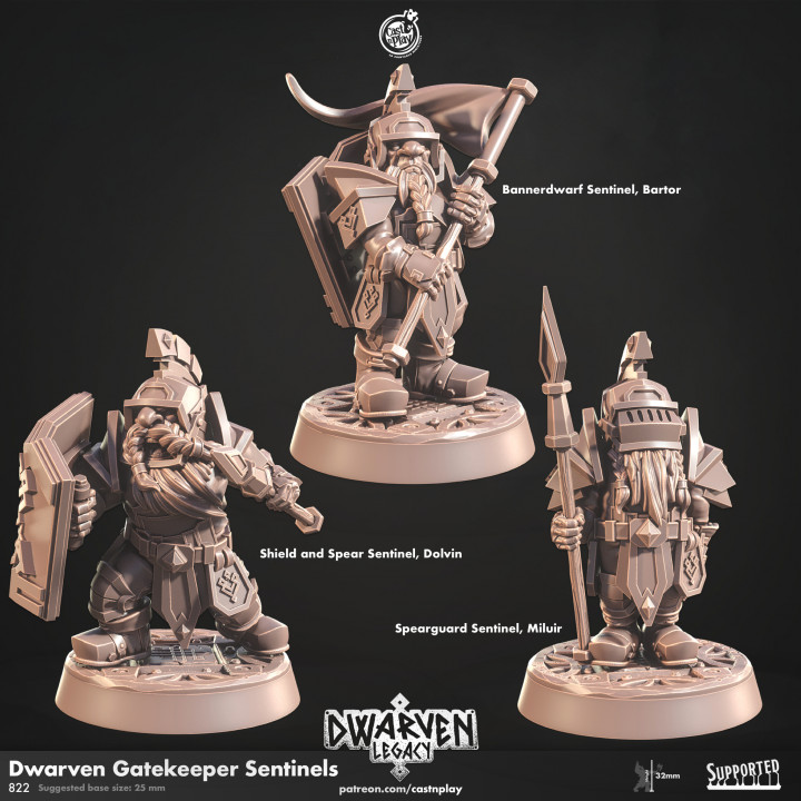 Dwarven Gatekeeper Sentinels (Pre-Supported) image
