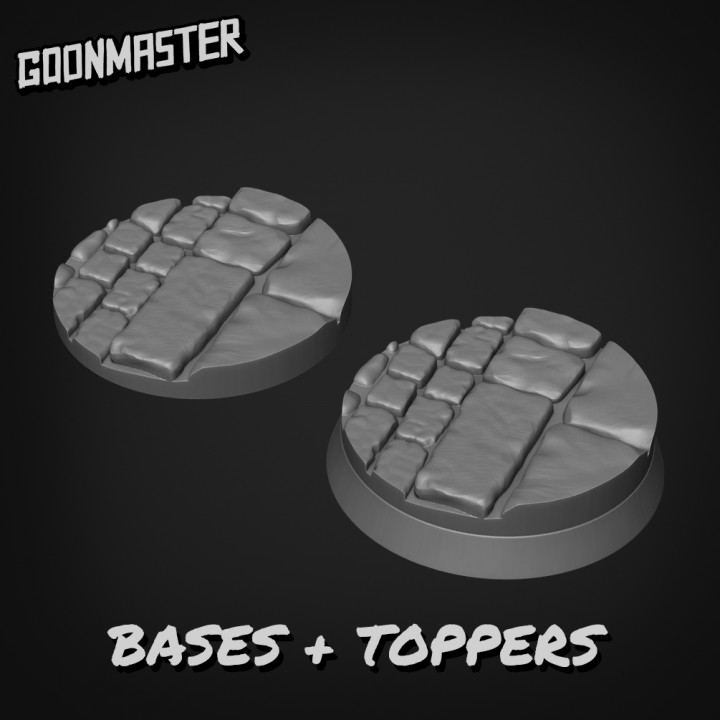 Cobblestone Road Bases /Toppers 25mm Round x 10 image