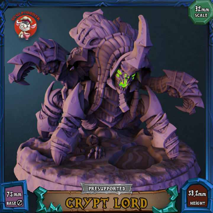 Crypt Lord - 32mm scale pre-supported miniature image