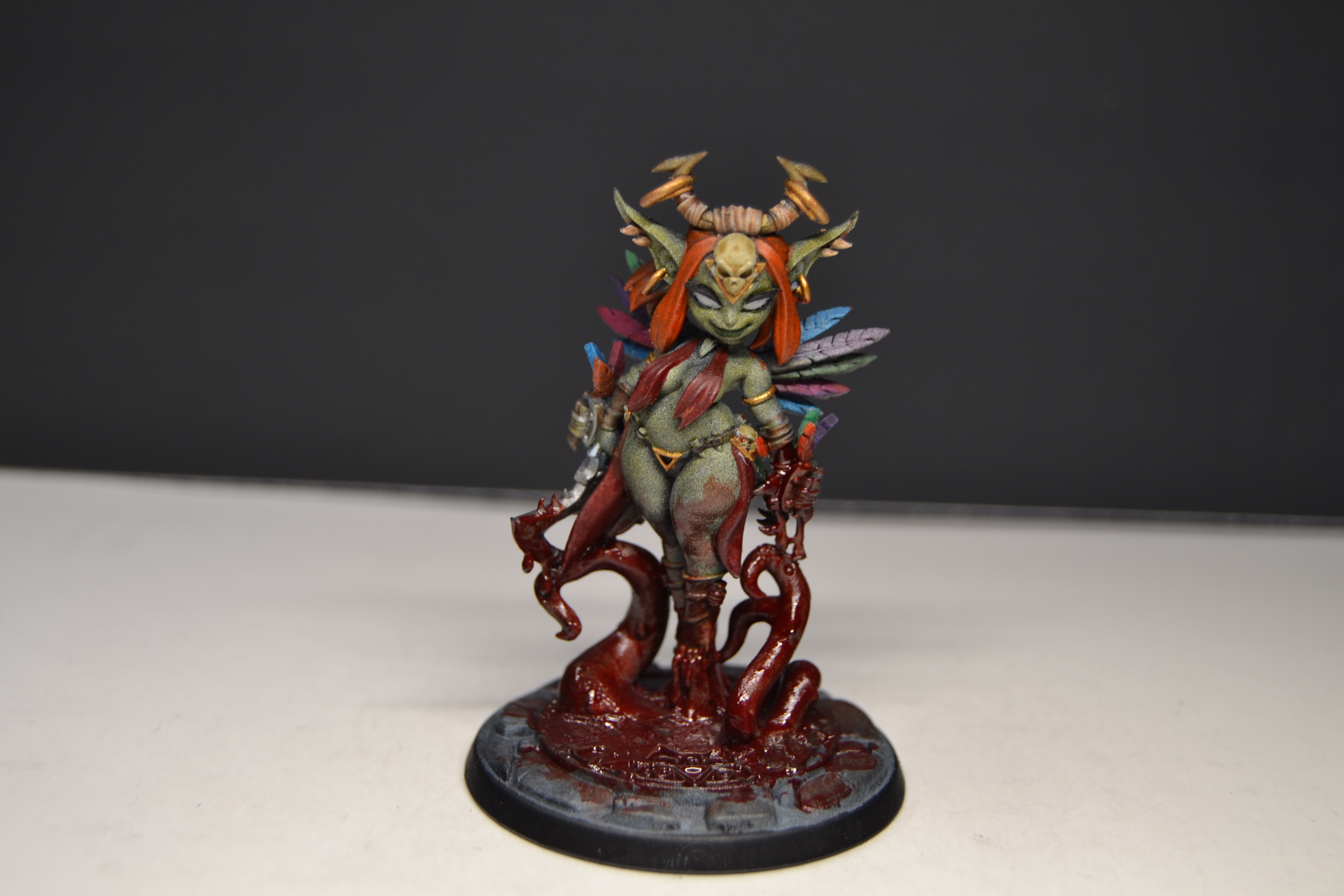 3D Printable Magglubiyette, Goblin blood-goddess by Twin Goddess Miniatures