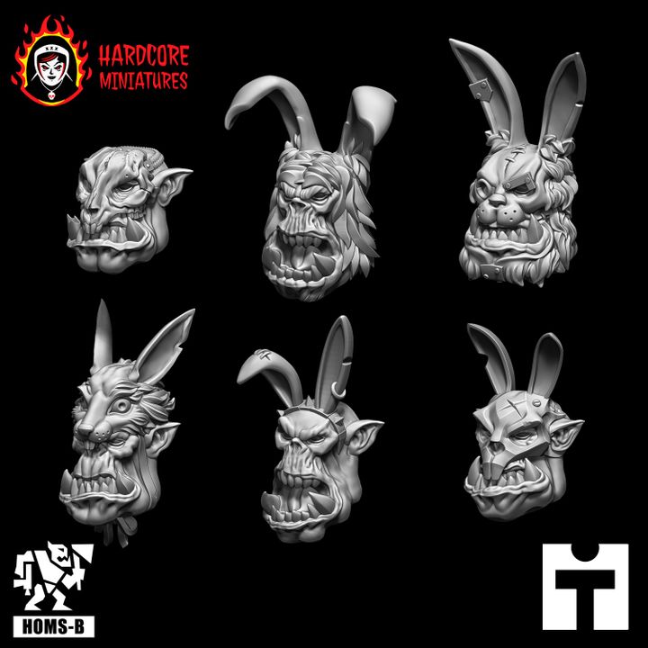 Space Orcs Easter Bunny Heads