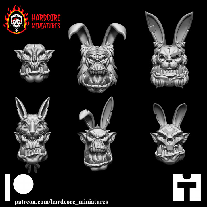 Space Orcs Easter Bunny Heads image