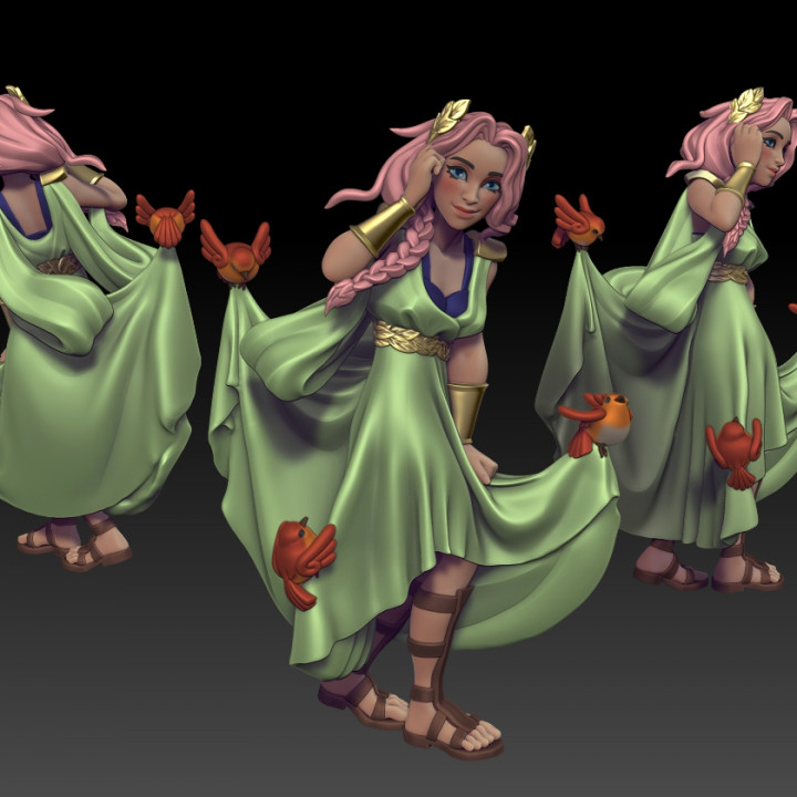 3D Printable Atolie, Goddess of Infatuation by Twin Goddess Miniatures
