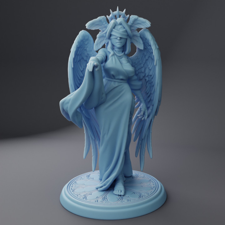 3D Printable Ophelia, Goddess of Judgement by Twin Goddess Miniatures