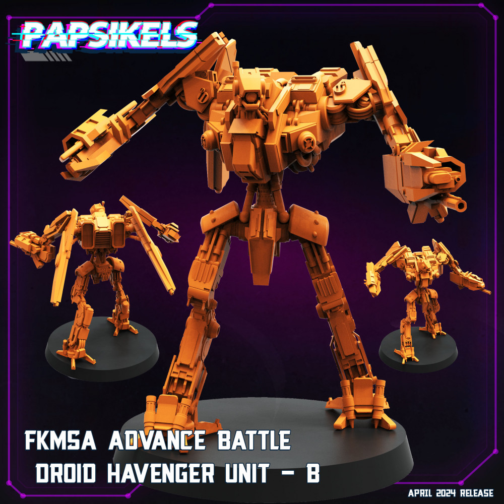 3D Printable FKMSA ADVANCE BATTLE DROID HAVENGER UNIT B by