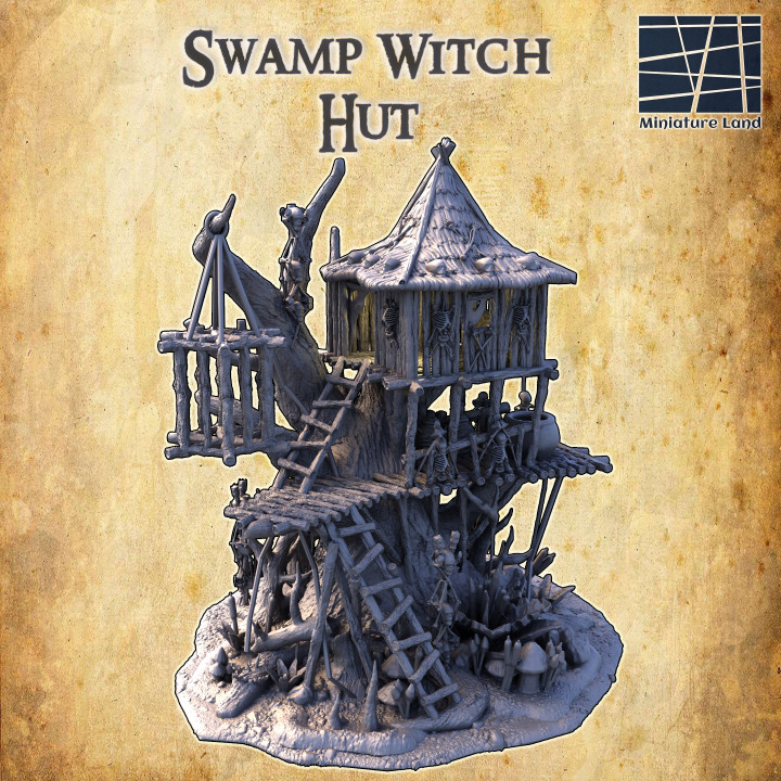 Swamp Witch Hut - Tabletop Terrain - 28 MM