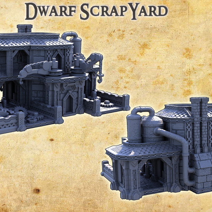 Dwarf Scrapyard - Tabletop Terrain - 28 MM image