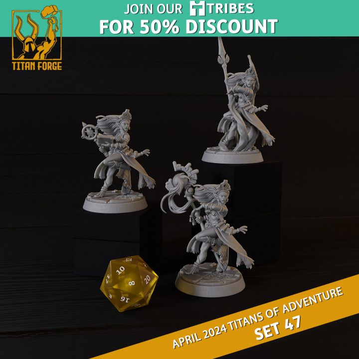 3D Printable RPG - DnD Hero Characters - Titans of Adventure Set 47 by ...