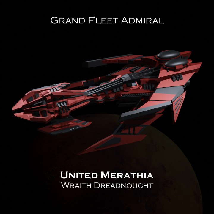 SCI-FI Ships Wraith Dreadnought - United Merathia - Presupported image