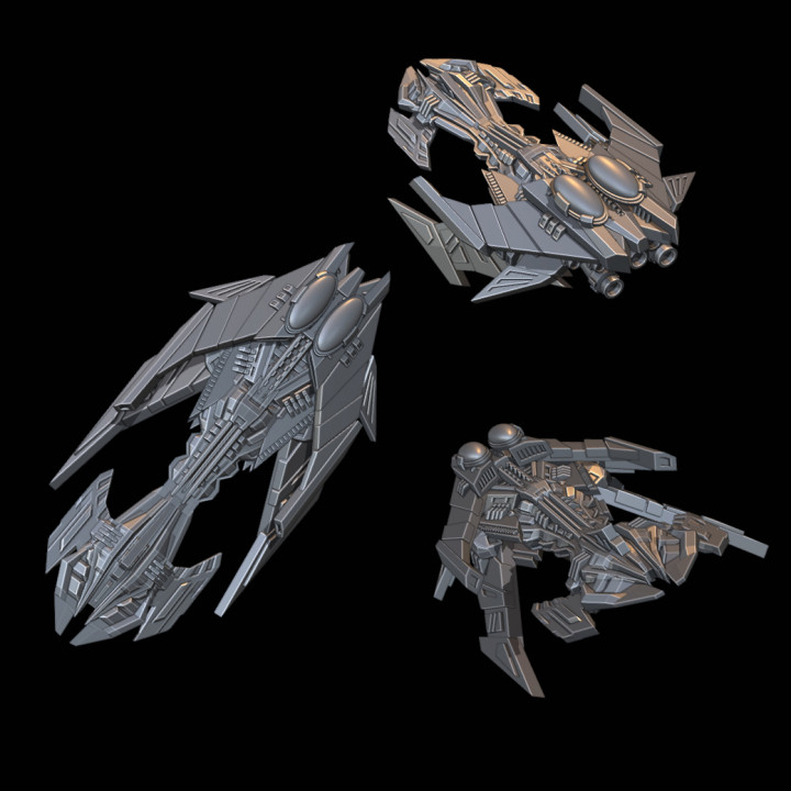 SCI-FI Ships Wraith Dreadnought - United Merathia - Presupported image