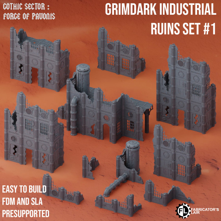 Grimdark Industrial Ruins Set #1's Cover