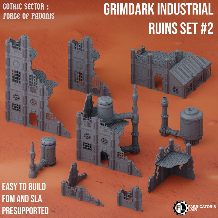 Grimdark Industrial Ruins Set #2 image