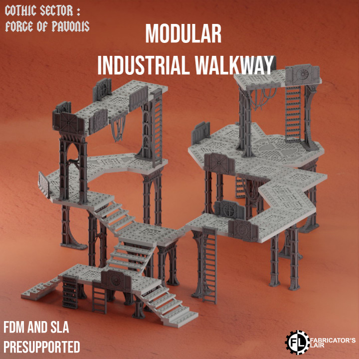 Modular Industrial Walkway - Grimdark Industrial image