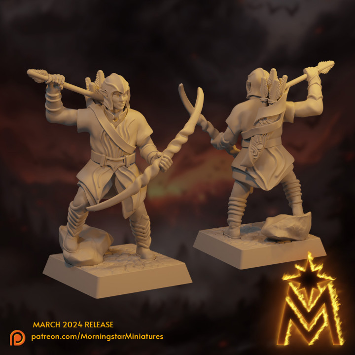 High Elf Citizen Archers | 32mm Scale Presupported image