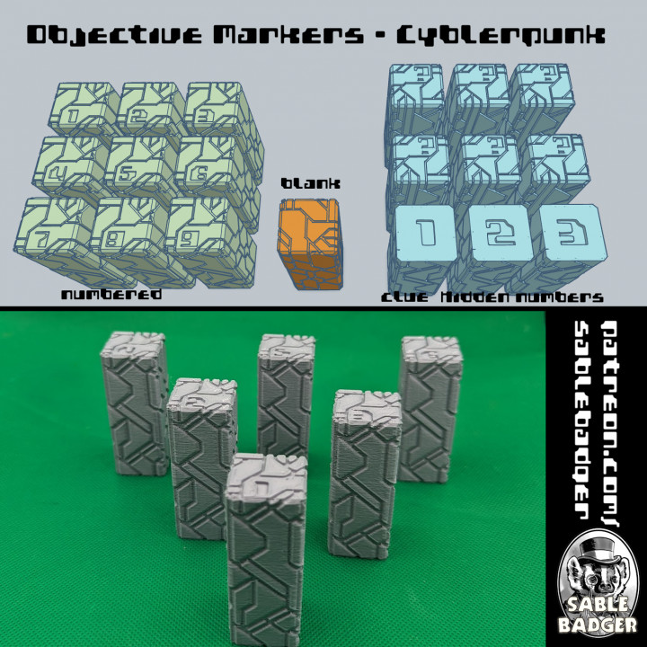 Objective Markers - Cyberpunk Columns or Data structures image