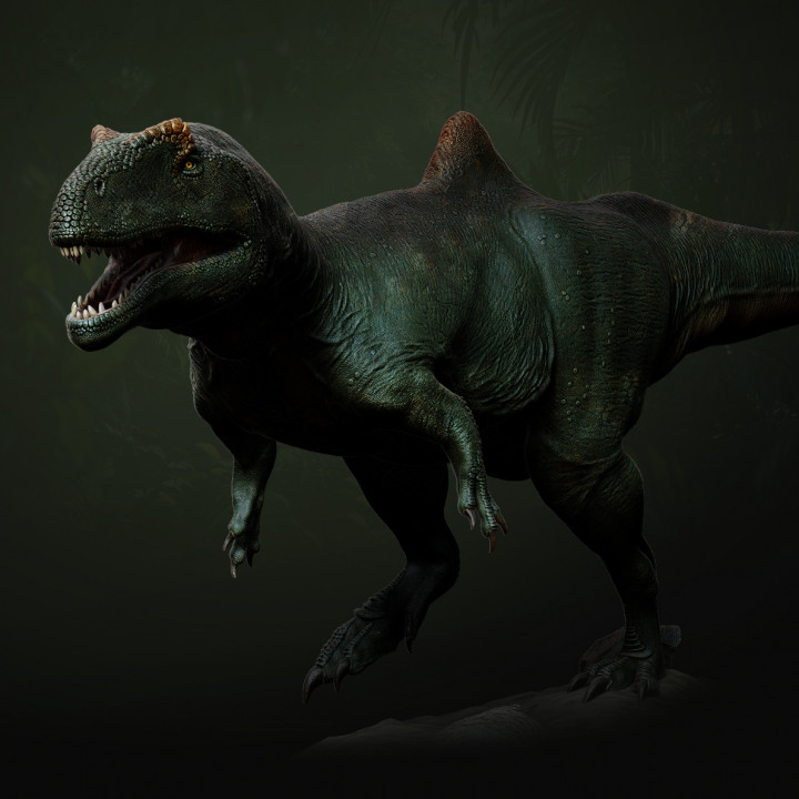 Concavenator walking 1-35 scale pre-supported dinosaur image