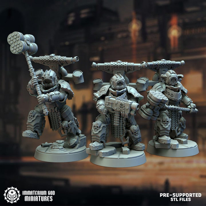 Black steel Gladiators set (7 poses) image