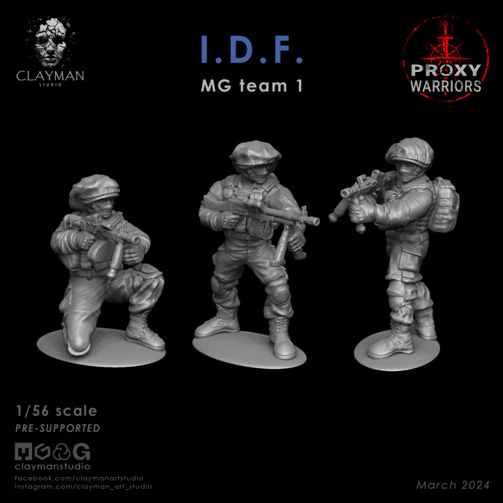 IDF MG Team 1 – 1/56 scale image