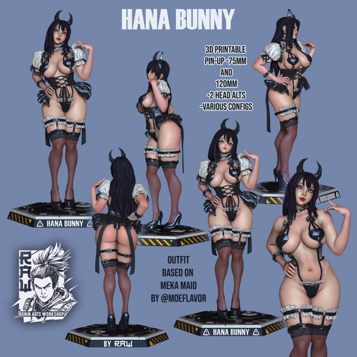 Hana Bunny Pin-Up - 75mm and 120mm image