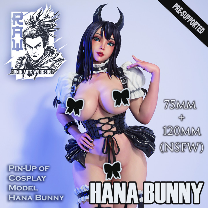Hana Bunny Pin-Up (NSFW) - 75mm and 120mm image
