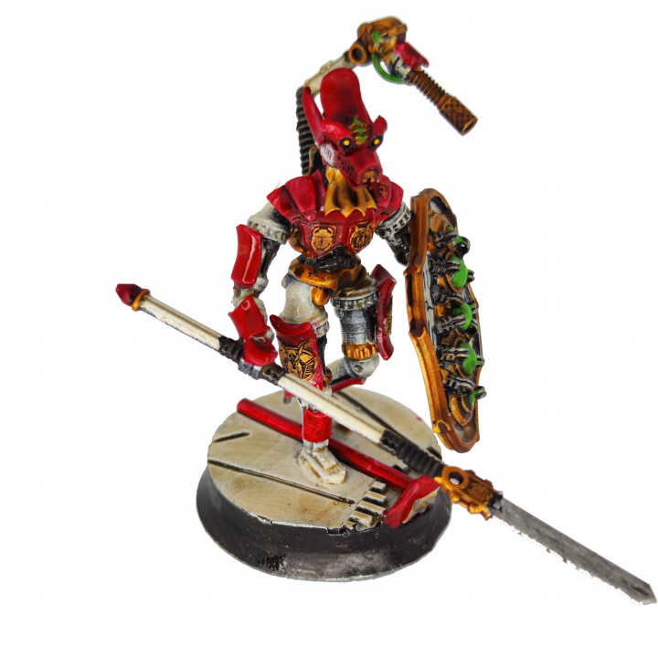 Cinan - Anubis - Akhet - Qebehsenouf : Assault, Battle Drone, space robot guardians of the Necropolis, modular posable miniatures image