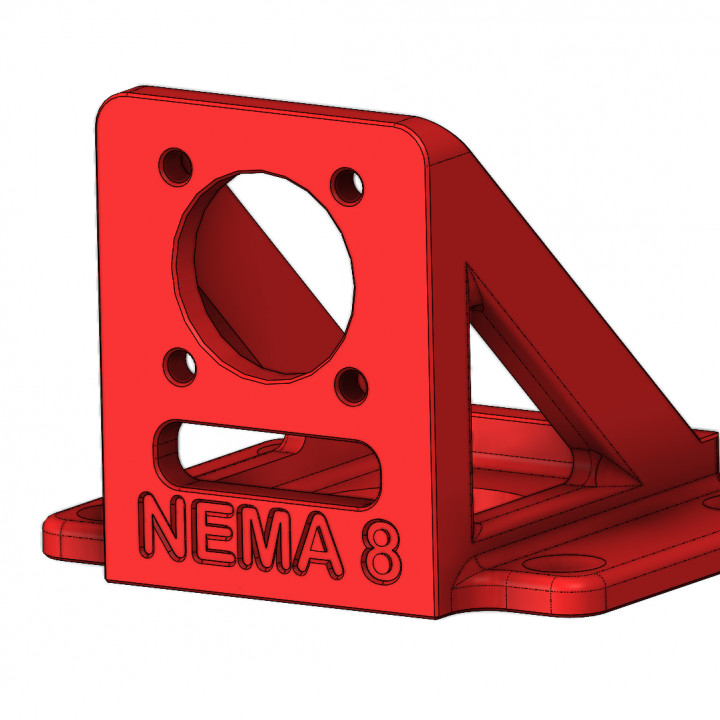 3D Printable Stepper Stand NEMA8 V1.1 by NerdCorner