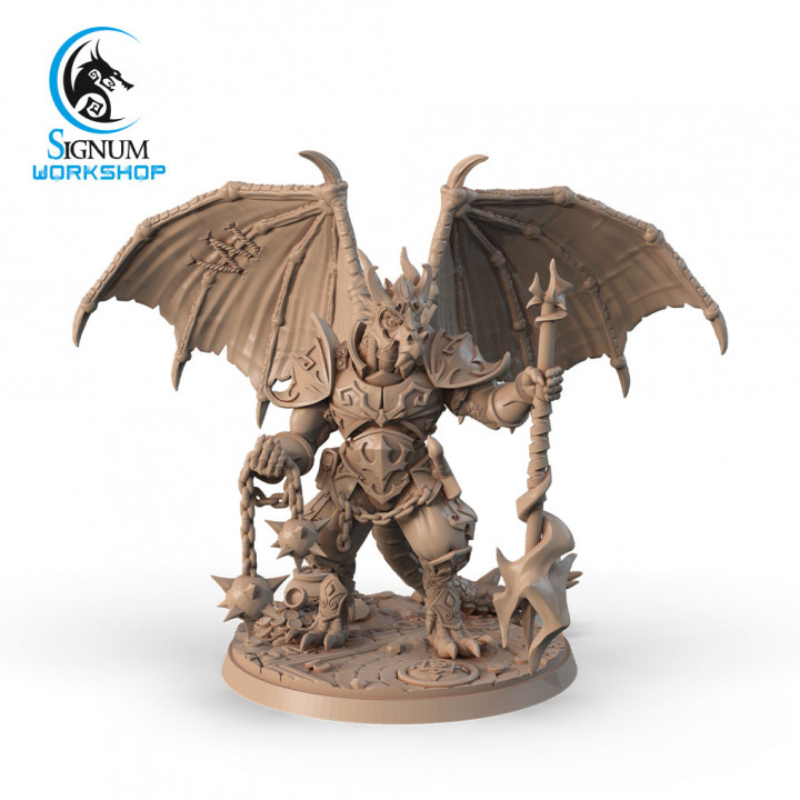 3D Printable Draconid Warrior with Mace by Signum Workshop