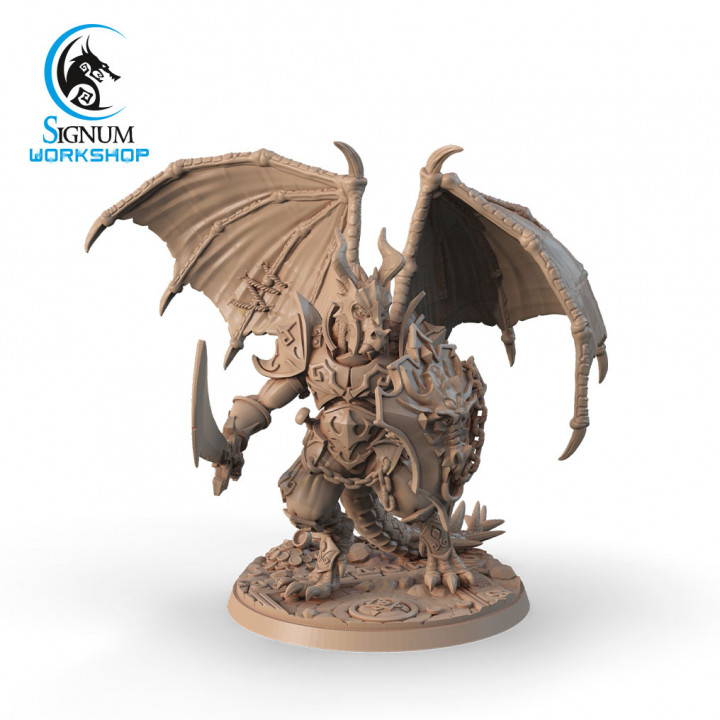 3D Printable Draconid Warrior with Sword by Signum Workshop