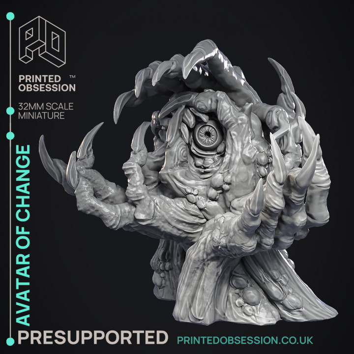 Avatar of Change - Boss Monster - Cryptids of the dark woods -  PRESUPPORTED - Illustrated and Stats - 32mm scale image