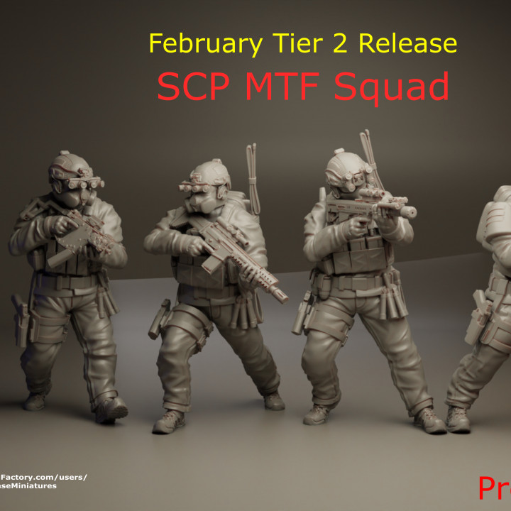 TurnBase Miniatures: Wargames- SCP MTF Squad PreSupported