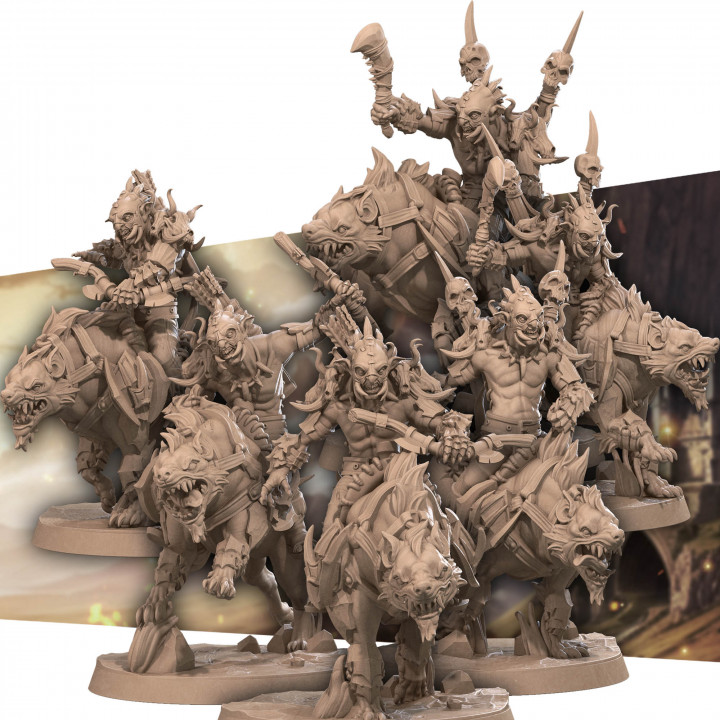 Orc Warg Riders (6 Models) image