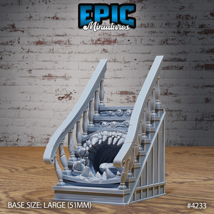 3D Printable Mimic Stairs / Covering Stair Creature / Evil Trap ...