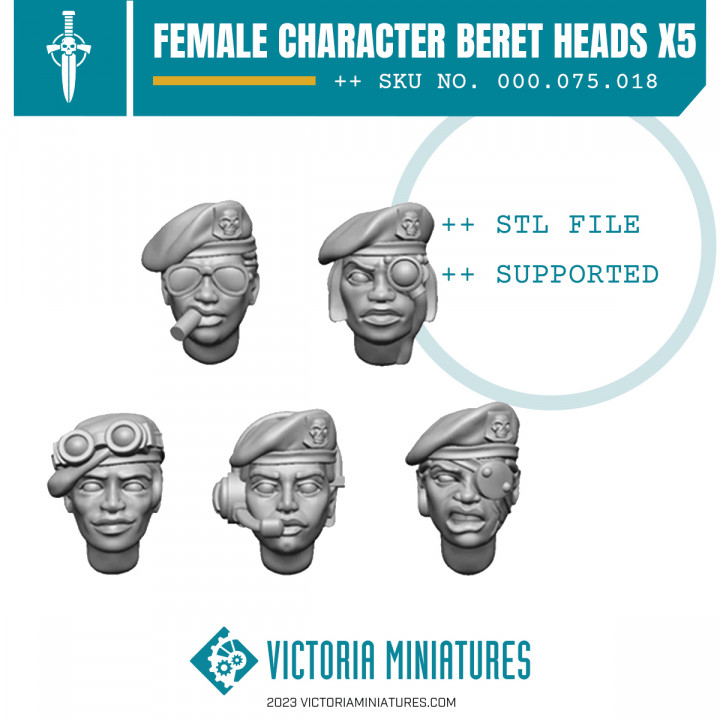 Character Beret Heads Female x5 image