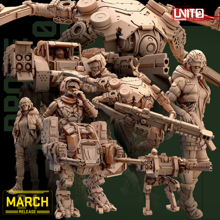 Cyberpunk models BUNDLE - Drone Wars 3.0 - (March24 release) image