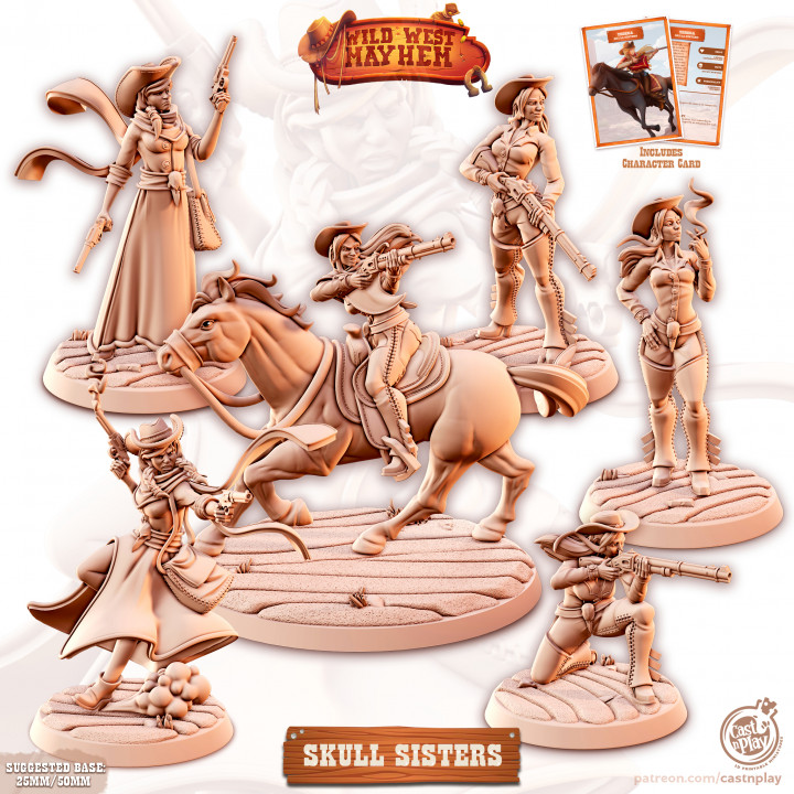 Wild West - Skull Sisters (Pre-Supported) Cowboy