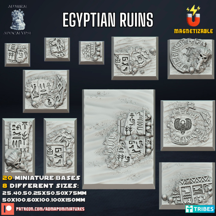 Egyptian Ruins Square Bases (Pre-supported) image
