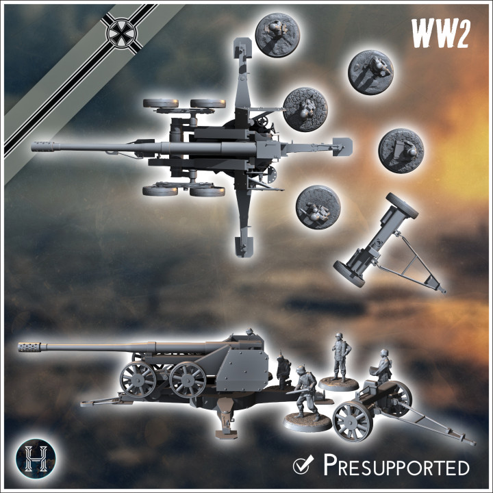 128 mm Pak 44 (Rheinmetall version) - anti tank gun Germany Eastern Western Front Normandy Stalingrad Berlin Bulge WWII image