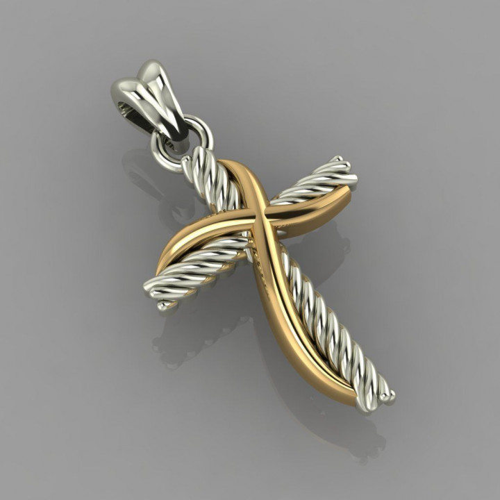Crossover Cross Necklace image