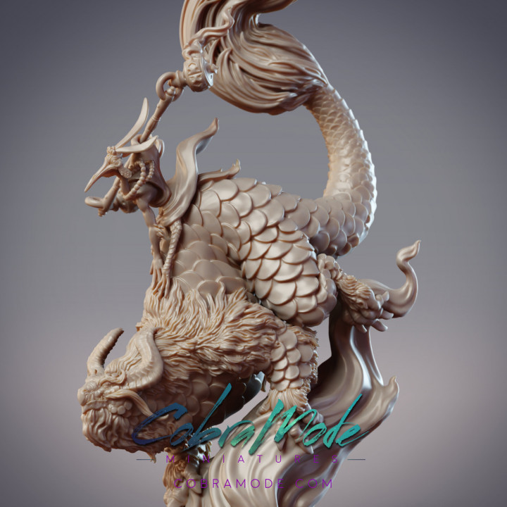 Cranefolk Beastrider - Sacred Beast FengYun, and RuYan, Feixian Monk (Pre-Supported) image