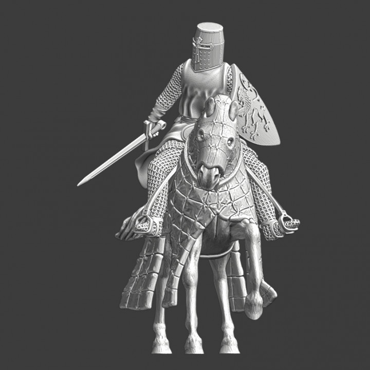 3D Printable Medieval Folkunga Knight - On warhorse by Northern ...