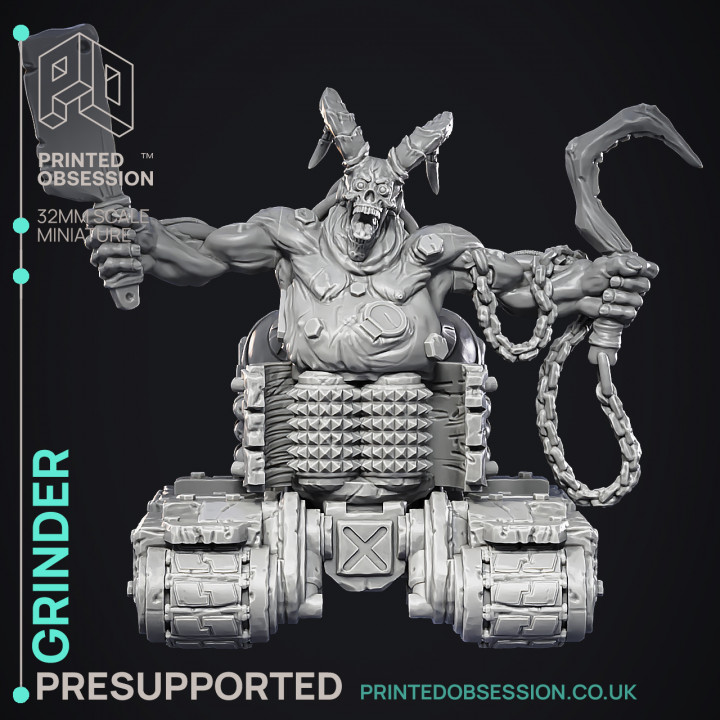 Grinder - Abomination of Bhaal -  PRESUPPORTED - Illustrated and Stats - 32mm scale image