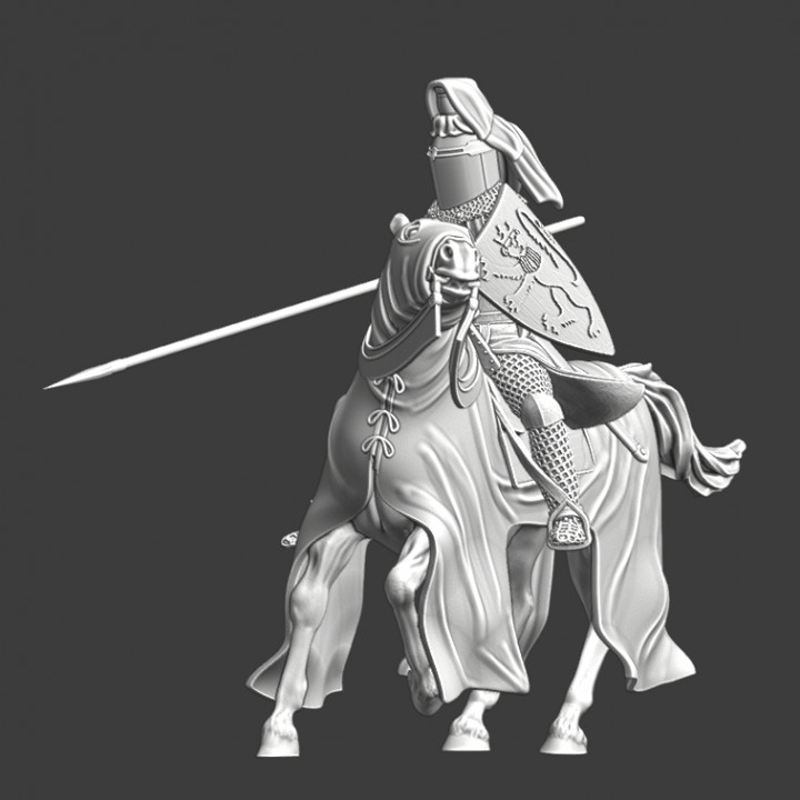 Medieval Knight with crested helmet -STL Model