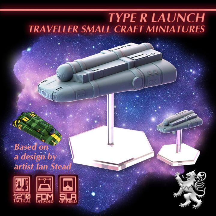 Ian Stead - Traveller Type R Launch Miniature image