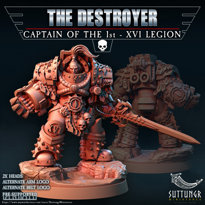 The Destroyer - Captain of First Company - XVI Legion - Pre-supported image