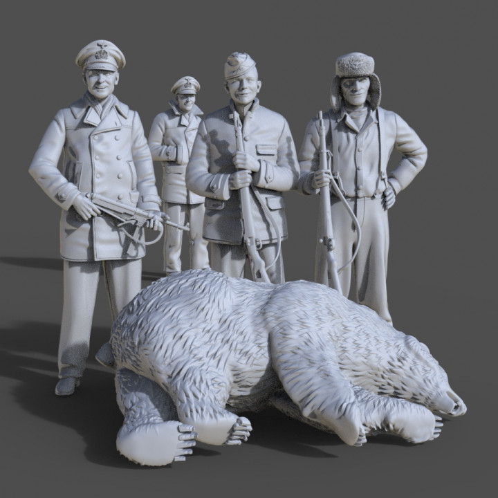 GERMAN sailors and polar bear image